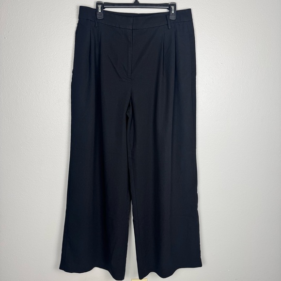 Ann Taylor Pants - Ann Taylor Pants Women 12 Black Wide-Leg Elegant Corpcore Timeless​ Trendy